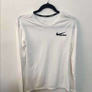 Nike White Dri-FIT Softball Long Sleeve